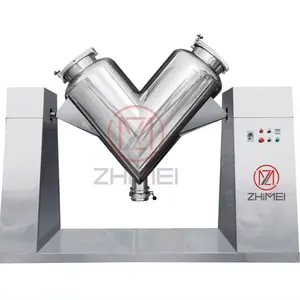 V-100 personalizzato Mini cono cibo latte polvere in polvere Mixer a forma di V piccola miscela V tipo proteina polvere di miscelazione macchina per alimenti