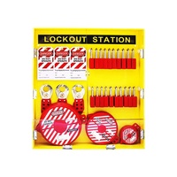 Kit de Station de Cadenas de Verrouillage Loto Sécurité Industrielle avec Couvercle Transparent Mural