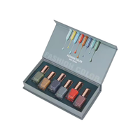 Boîte de papier d'emballage d'huile de vernis à ongles recyclé de logo personnalisé de luxe de haute qualité en gros avec manipulation d'impression de gaufrage