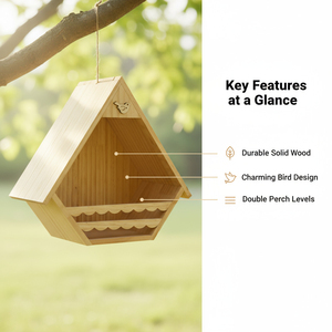 <span class=keywords><strong>Casa</strong></span> de Pájaros de Madera para Exteriores, Nido de Cría para Palomas Medianas, Caja de Hábitat para Pájaros de Jardín, Refugio para Pájaros de Patio Trasero, Jaula para Pájaros - Product Image 3