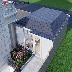 Diseño de Techo Plano para Terraza de Villa Moderna y Minimalista, con Cerramiento Modular de Vidrio Templado para Patio, Terraza y Jardín - Product Image 2
