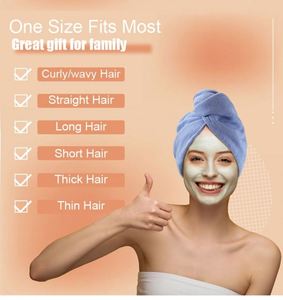 Serviette turban en microfibre super absorbante pour femme, séchage rapide, avec logo personnalisé - Product Image 5