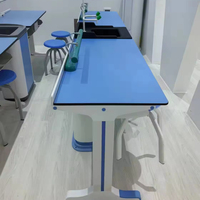 Ensemble de bureau et chaise de laboratoire scolaire de grande qualité avec structure métallique pour les ateliers des écoles et des hôpitaux-Design moderne