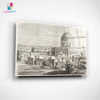 UNIART Luxe Islamique Mosquée Paysage Coran décoration murale art mural islamique peinture islamique