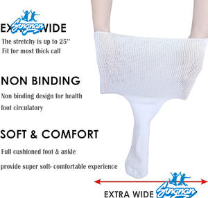 <span class=keywords><strong>Chaussettes</strong></span> extra larges non compressives <span class=keywords><strong>pour</strong></span> l'œdème lymphatique et les neuropathies diabétiques |   <span class=keywords><strong>Chaussettes</strong></span> <span class=keywords><strong>pour</strong></span> botte orthopédique bariatrique <span class=keywords><strong>pour</strong></span> pieds et <span class=keywords><strong>jambes</strong></span> enflés - Product Image 2