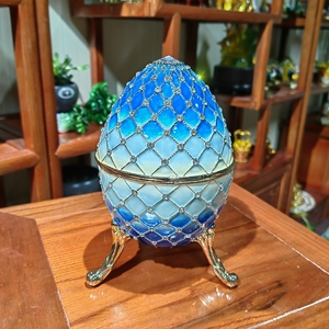 Shinnygits-caja de joyería esmaltada en forma de huevo de Pascua, regalo de negocios, recuerdo, Faberge - Product Image 5