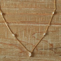 Collar Minimalista de Plata S925 Chapado en Oro con Circonita Marquise, Cadena Delicada para Clavícula, Joyería de Regalo para Mujer, Personalizado de Fábrica