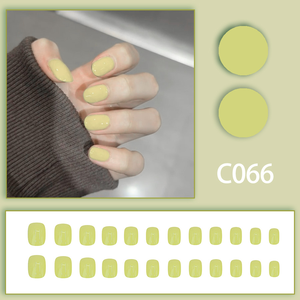 Venta al por mayor FFalse Nails Press On NailsShort Square Pure Color Dull Polish 24Pcs <span class=keywords><strong>Uñas</strong></span> hechas a máquina Acrílico <span class=keywords><strong>Uñas</strong></span> artificiales - Product Image 2