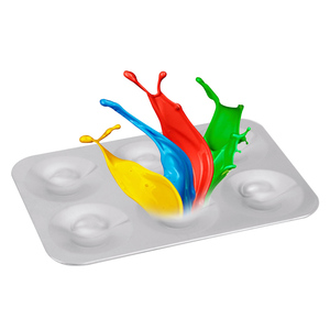 <span class=keywords><strong>Palette</strong></span> <span class=keywords><strong>de</strong></span> peinture acrylique en aluminium <span class=keywords><strong>de</strong></span> qualité supérieure FOSKA pour projets <span class=keywords><strong>de</strong></span> dessin, cours d'art, studio ou autres occasions créatives professionnelles - Product Image 1