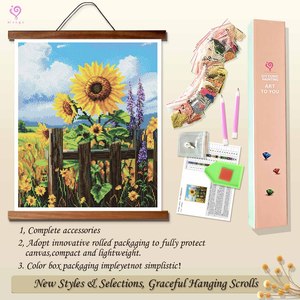 Kit de Peinture Diamant 5D DIY Tournesol par Numéros, Toile Murale Artistique Tendance, Peinture Diamant Strass - Product Image 4