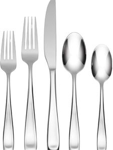 Juego de <span class=keywords><strong>cubiertos</strong></span> de acero inoxidable de alta demanda: cuchillo de mesa, tenedor, cuchara, cuchillo para carne, cuchara de cena, tenedor de postre - Product Image 1
