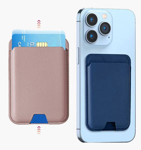 Оригинальные пользовательские держатели для карт из искусственной кожи Magsafe простой дизайн телефона Magsafic держатель для карт кошелек для Apple iPhone - Product Image 4