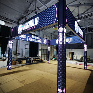 Detian Cung cấp <span class=keywords><strong>Backlit</strong></span> Triển Lãm Đứng triển lãm gian hàng thiết kế 20*20 triển lãm thương mại gian hàng thiết kế hội chợ đứng gian hàng ánh sáng Hộp - Product Image 2