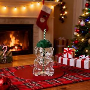 แก้วรูปหมีทำจากแก้วบอโรซิลิเกตทรงสูงสินค้าขายดี - Product Image 2