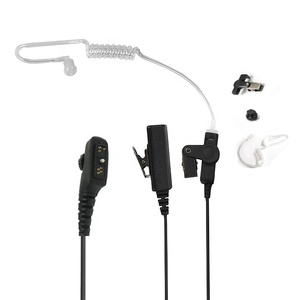 Écouteur à tube acoustique à deux fils profil bas avec paume PTT - Product Image 1