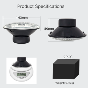 Faro alogeno semichiuso circolare da 5,75 pollici, nuovo, tipo di conversione interfaccia H4 - Product Image 2