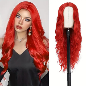 High Women's Long Curly Pink <strong>Synthetic</strong> <strong>Wig</strong> New European American Style Medium Cap Size Cross-Border Wholesale for <strong>UK</strong> France - Product Image 6