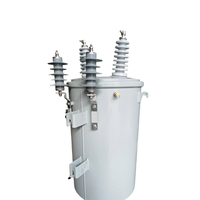 Transformadores de distribución sumergidos en aceite monofásicos de alto rendimiento 10KVA 167KVA Transformadores MV & HV montados en poste 220V 380V