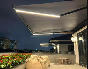 Auvent <span class=keywords><strong>motorisé</strong></span> manuel en gros, auvent imperméable rétractable pour patio, extérieur, balcon - Product Image 5