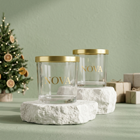 Vases à bougies en verre à paroi épaisse vides en gros, conteneurs à bougies personnalisables avec logo, pots à bougies pour cire de soja