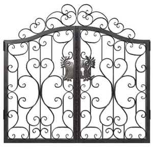 OEM/ODM 30 Jahre Erfahrung Maßgefertigtes Farbiges Villa-Sicherheits-Automatisiertes Schmiedeeisen-Schwingtür-Sicherheitstor - Product Image 6