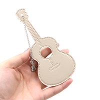Porte-plectres en cuir PU en forme de guitare, étui de rangement créatif pour plectres de guitare, sac portable pour plectres