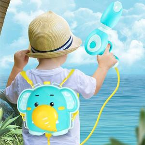 Lindo elefante mochila de gran capacidad pistola de agua de juguete niños verano al aire libre pistola de tiro de agua con mochila conjunto de tanque para niños - Product Image 3