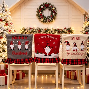 Oferta Especial: Juego de Fundas de Silla Navideñas con Dibujos Animados, Fundas de Tela para Asientos y Respaldos, Adornos para la Cena Familiar de Invierno - Product Image 1