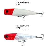 Leurre de pêche artificiel flottant pour bateau en ABS imprimé, pour eau salée, 21g 55g, avec hameçons, pour lancer longue distance