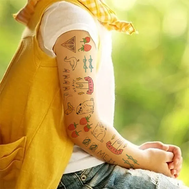 Heißer Verkauf 10 Stück Set verschiedene Design Kinder niedlichen Tattoo Körper Aufkleber Kits profession elle Schönheit Kinder Tattoo Aufkleber