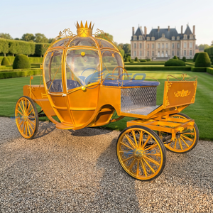Chariot de princesse exclusif, calèche royale, calèche citrouille, calèche de tourisme, chariots à chevaux pour les célébrations festives et les parcs d'attractions - Product Image 1