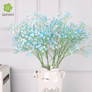 Fleurs artificielles de gypsophile jaunes en soie DLF-023 pour décoration de mariage et de maison - Product Image 5