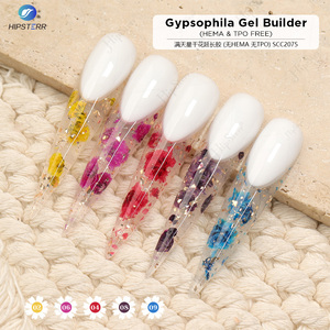 Low Heat Gypsophila Gel <b>Builder</b> HEMA & TPO FREE Dry Flower Nail Extension Gel Non Toxic <b>Builder</b> in a Container Custom Logo - Product Image 5