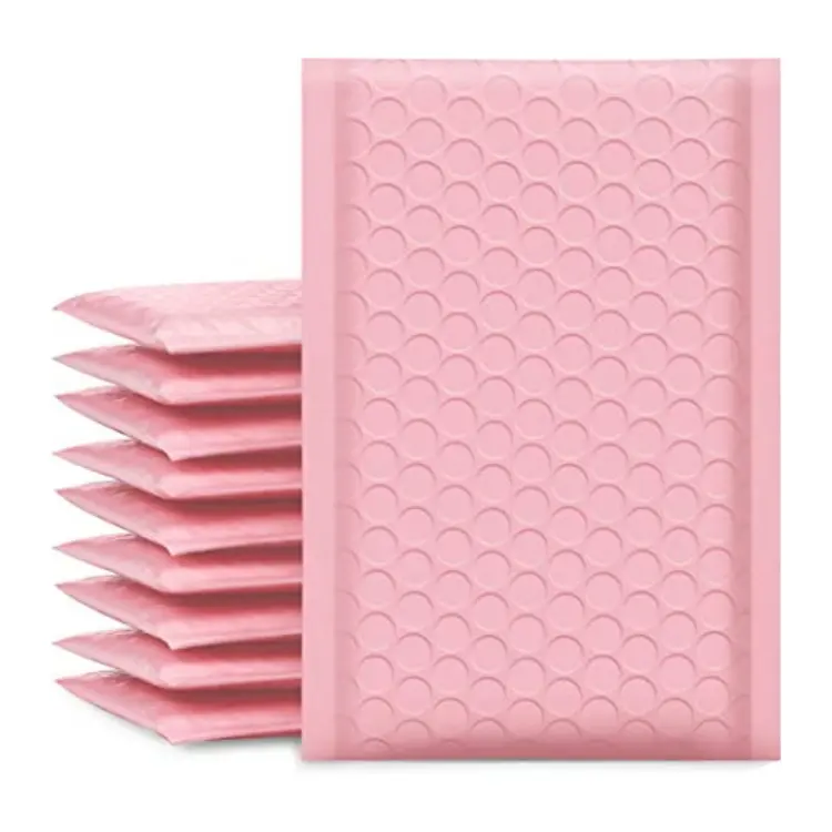 Padded Envelopes Shipping Bags Pink Bubble Mailers Poly Plastic Bubble Polymailer Bag Self Seal Adhesive Waterproof
