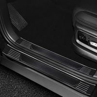 Stiker Pelindung Ambang Pintu Baja Tahan Karat Model Anti Gores Pelindung Pedal Belakang Interior Tahan Lama