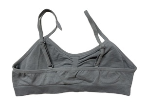 ODM Custom OEM Triangle Woven Solid Seamless Wire Free Sports Bra for Women with Adjustable Straps and Chest Pad - Product Image 6