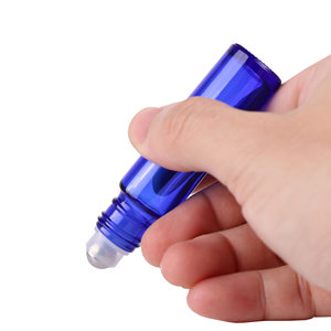 Botellas de Vidrio Ámbar Transparente Recargables de 10 ml con Forma Redonda para Aceites Esenciales y Desodorantes en Roll-on con Bola de Rodillo de Piedras Preciosas - Product Image 2