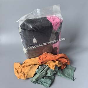 Trapos de algodón reciclado Hoting, paños de limpieza de algodón, trapos industriales de algodón para limpieza, trapos de forro polar cortado, paños de limpieza tipo sudadera - Product Image 1