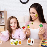 Groothandel Gemengde Kleur Grappige Fruit Groente Emoticon Stickers Cartoon Aardbeien Bananen DIY Journal Decoratie Stickers