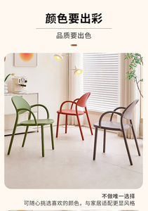 Modern Simple Plastic <strong>Armchair</strong> for Home <strong>and</strong> Apartment Enhancing Coffee Shop Living Room Stackable <strong>Stool</strong> Furniture - Product Image 3