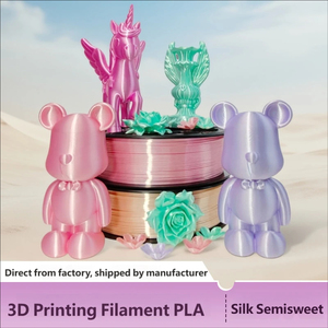 Filamento 3D PLA Seda Verde Rosa Morado Azul Cálido de Alta Velocidad, Alto Brillo y Alto Lustre, Compatible con BambuLab y Creality - Product Image 4