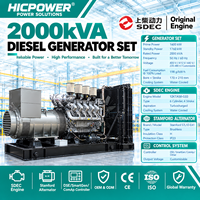 Groupe électrogène diesel Shangchai 1600 kW 2000 kVA 50 Hz 1500 tr/min Moteur 12KTA58-G33 Vente directe usine pour alimentation de secours de parcs industriels