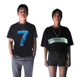 Summer <strong>Party</strong> Fashion Led Light <strong>Tshirt</strong> Men's T-shirts Glow in the Dark Fabric - Product Image 6