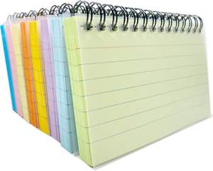 <span class=keywords><strong>8</strong></span> Pacchi di Carte Indice a Spirale Autoadesive, Formato A5, 50 Fogli, Stile Blocco <span class=keywords><strong>Note</strong></span>, Carta per Prendere Appunti, Scatola per Revisione e Flashcard - Product Image 1