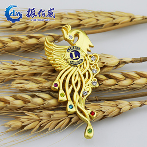 Nouvelle mode en métal <span class=keywords><strong>phoenix</strong></span> lion logo club diamant insigne de revers de personnalisation - Product Image 5