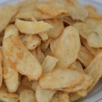Atractivo y Saludable Snack Salado, Rebanadas de Bardana Fritas al Vacío, Chips de Verduras Secas Tempura, Verduras Envasadas al Vacío Personalizadas