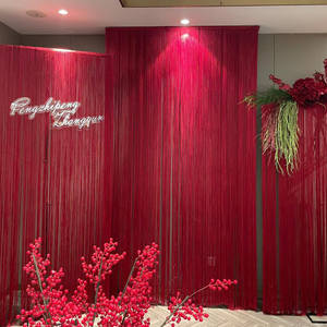 ม่านตกแต่งเพดานแบบกลิตเตอร์ พู่ห้อยประดับ ผ้าโพลีเอสเตอร์สำหรับงานแต่งงาน งานปาร์ตี้ ฉากหลังตกแต่ง - Product Image 1