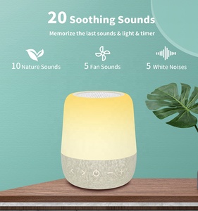 Machine à bruit blanc HiFiD avec lumière intelligente et minuterie, contrôle tactile, <span class=keywords><strong>veilleuse</strong></span>, appareil de relaxation pour un sommeil profond - Product Image 2