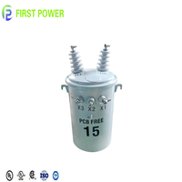 Transformador Monofásico de 15KVA Sumergido en Aceite, Montado en Poste, Estándar ANSI 50/60HZ 10KV 20KV 35KV, para Distribución de Energía Eléctrica