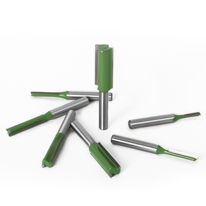 Cuchilla doble individual Vástago de 6mm Cortador de ranurado recto Vástago 1/4 Broca para enrutador de carpintería 2 en 1 Máquina herramienta Fresado OEM ODM - Product Image 5